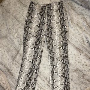 Leather snakeskin pants